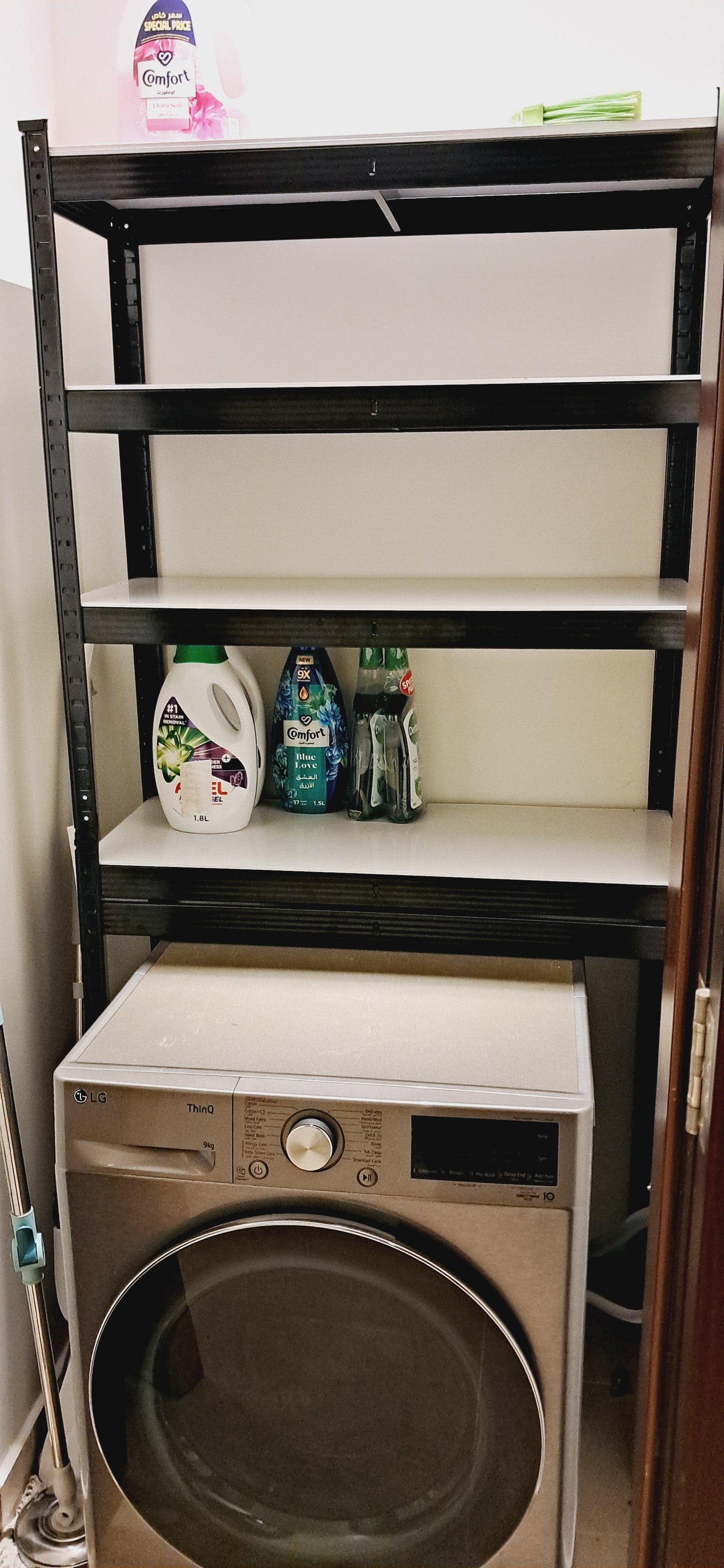 Laundry Room Storage Organizer Shelf, Over The Washer and Dryer