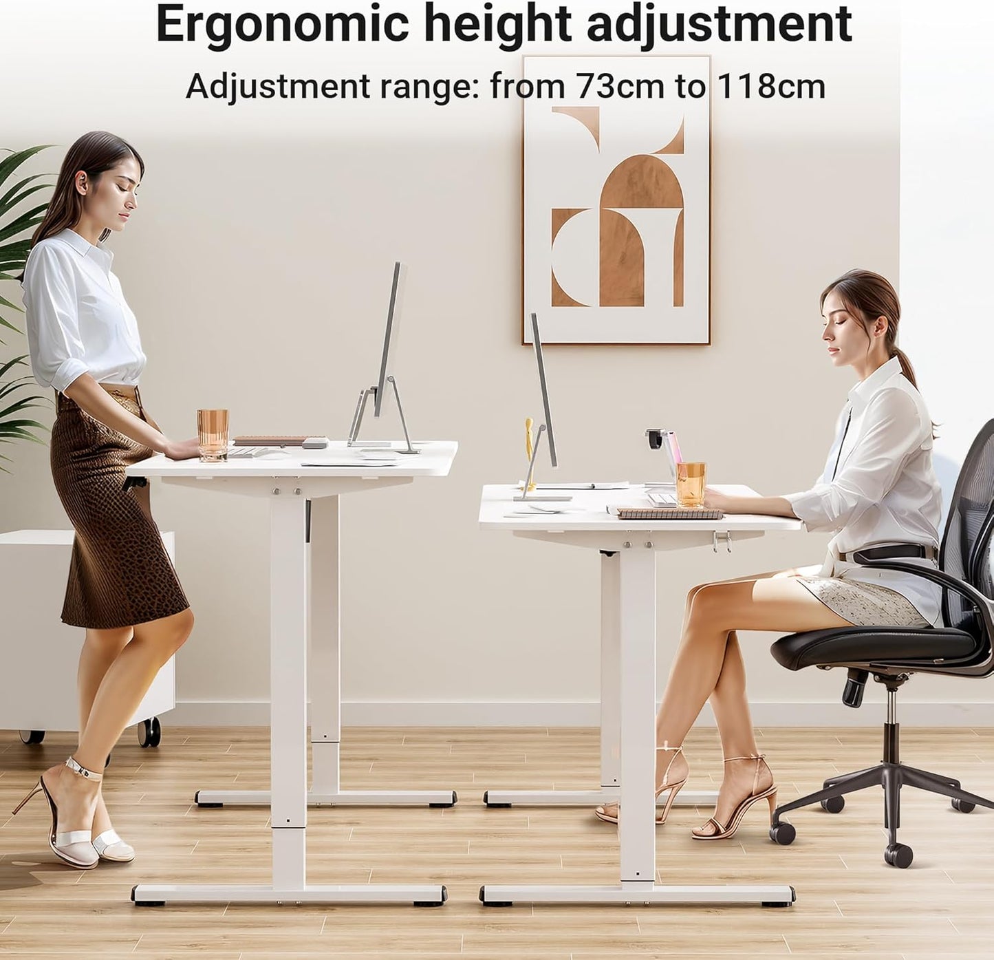 120x60cm Electric Height Adjustable Desk – Ergonomic Sit-Stand Workstation