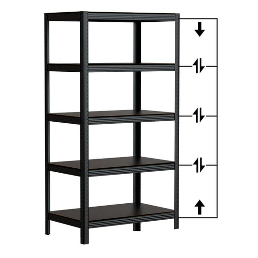 5 Shelf Rack 180 x 90 x 50cm