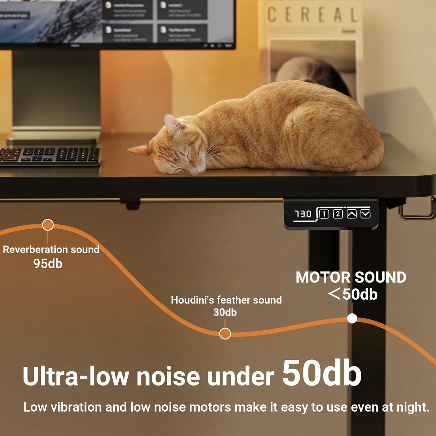 140x60cm Electric Height Adjustable Desk – Ergonomic Sit-Stand Workstation