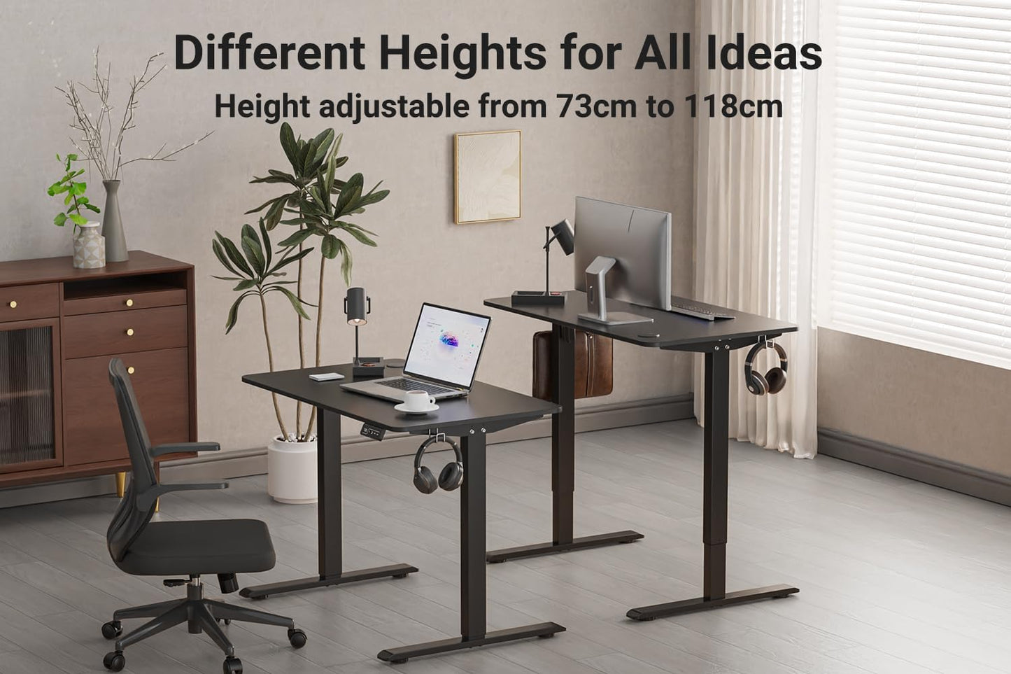 120x60cm Electric Height Adjustable Desk – Ergonomic Sit-Stand Workstation