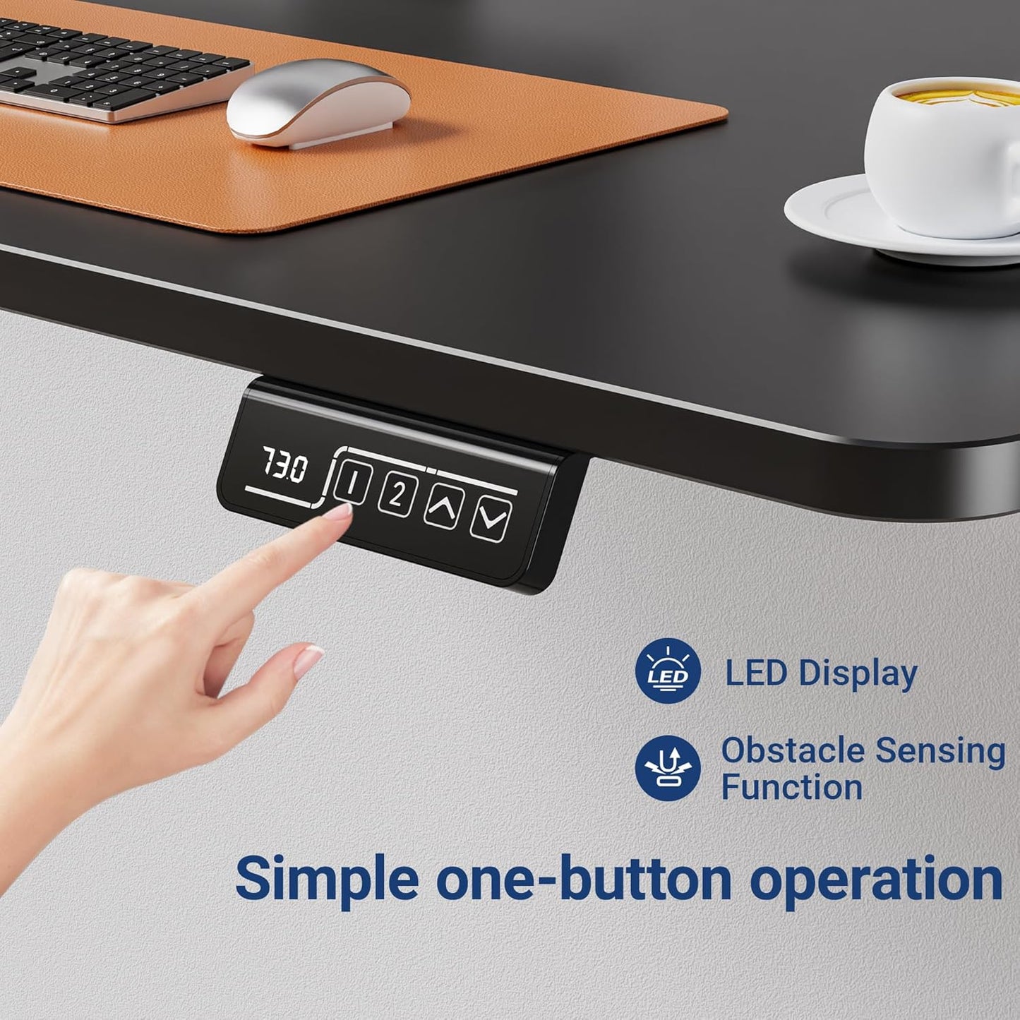 120x60cm Electric Height Adjustable Desk – Ergonomic Sit-Stand Workstation