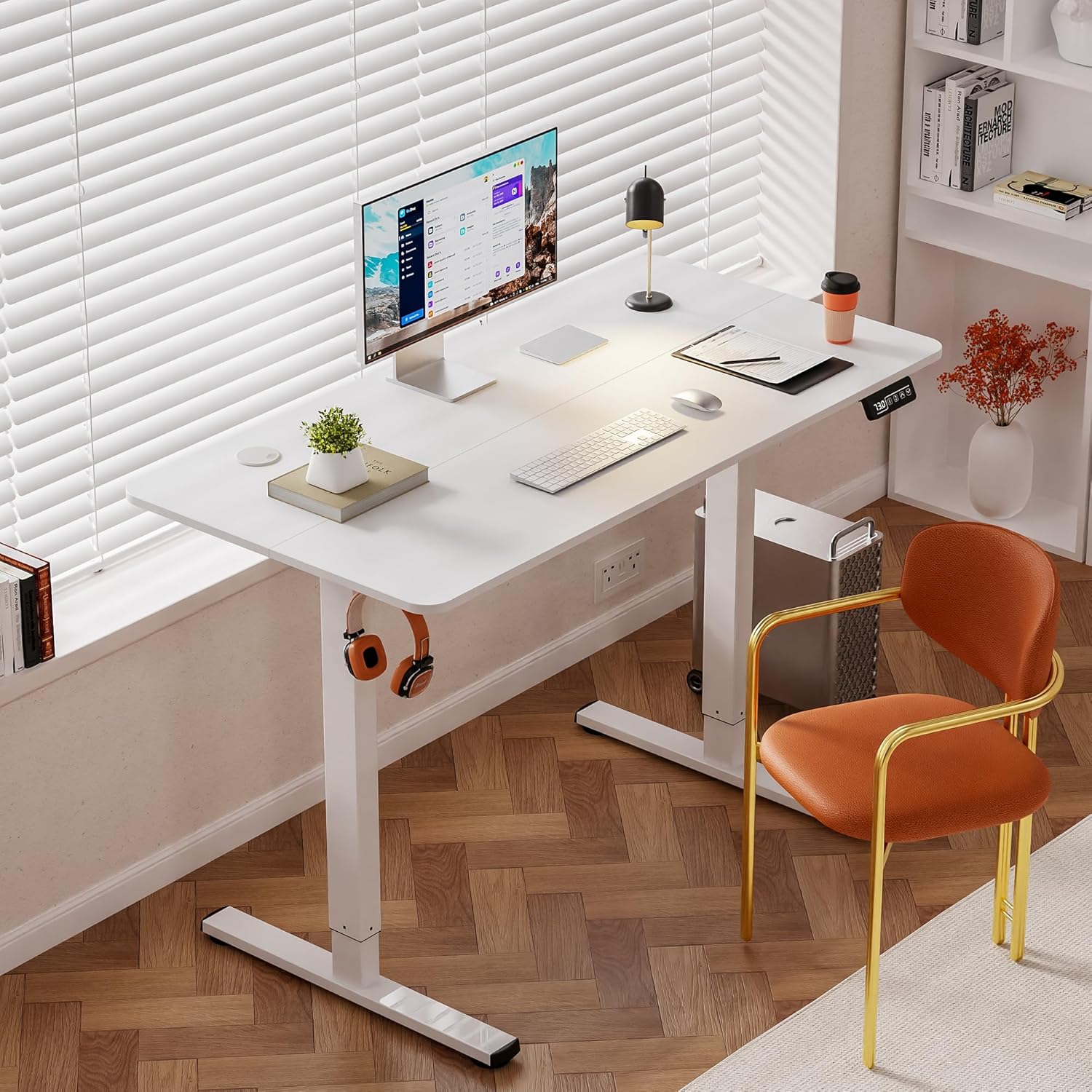 100x60cm Electric Height Adjustable Desk – Ergonomic Sit-Stand Worksta ...