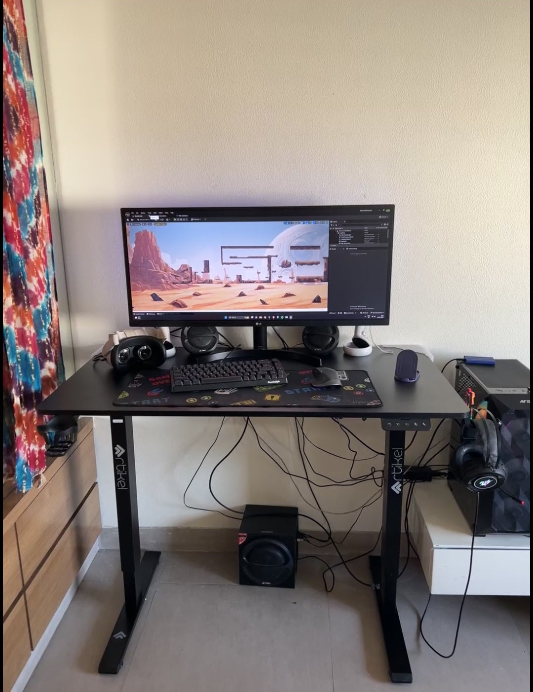 120x60cm Electric Height Adjustable Desk – Ergonomic Sit-Stand Workstation