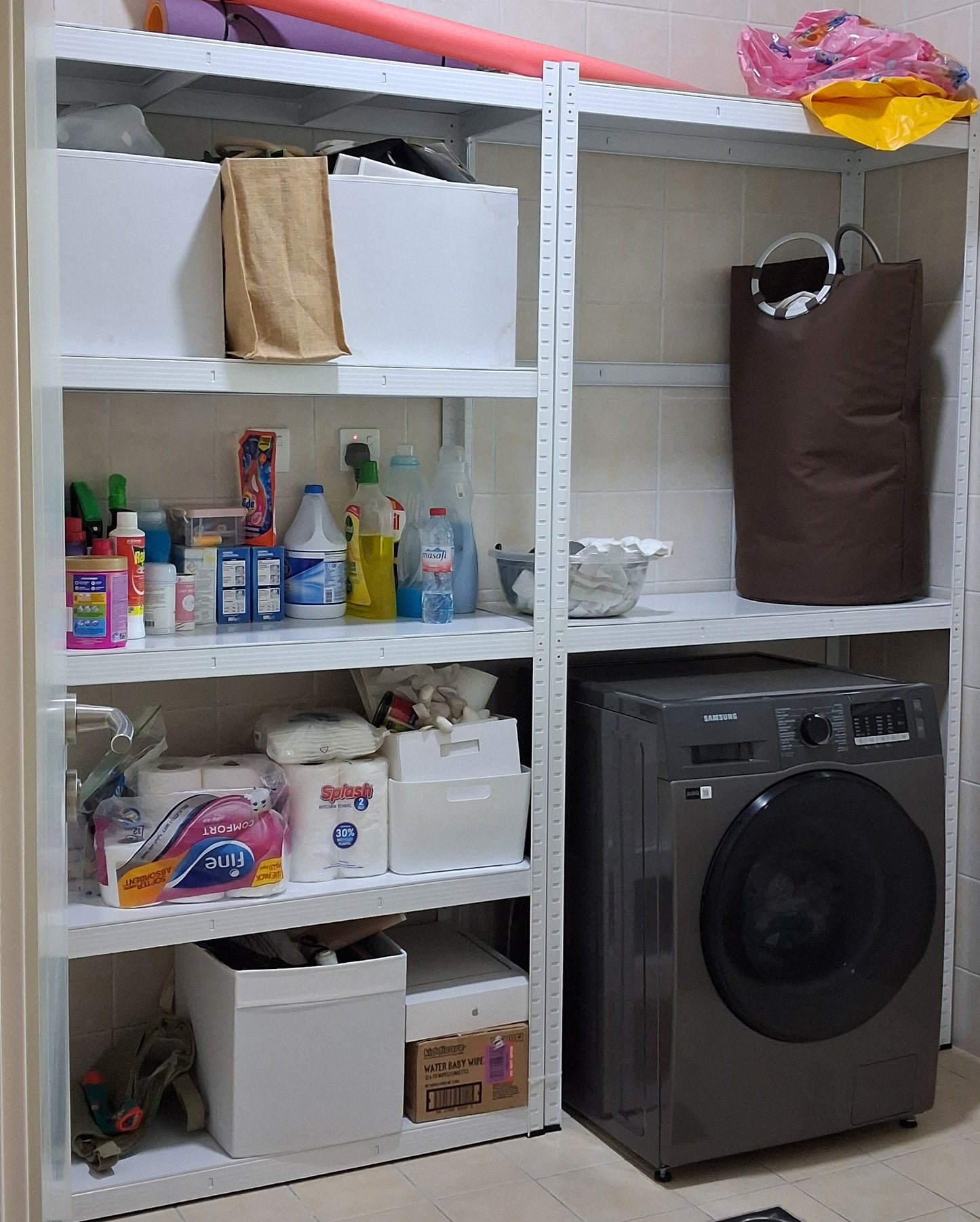 Laundry Room Storage Organizer Shelf, Over The Washer and Dryer